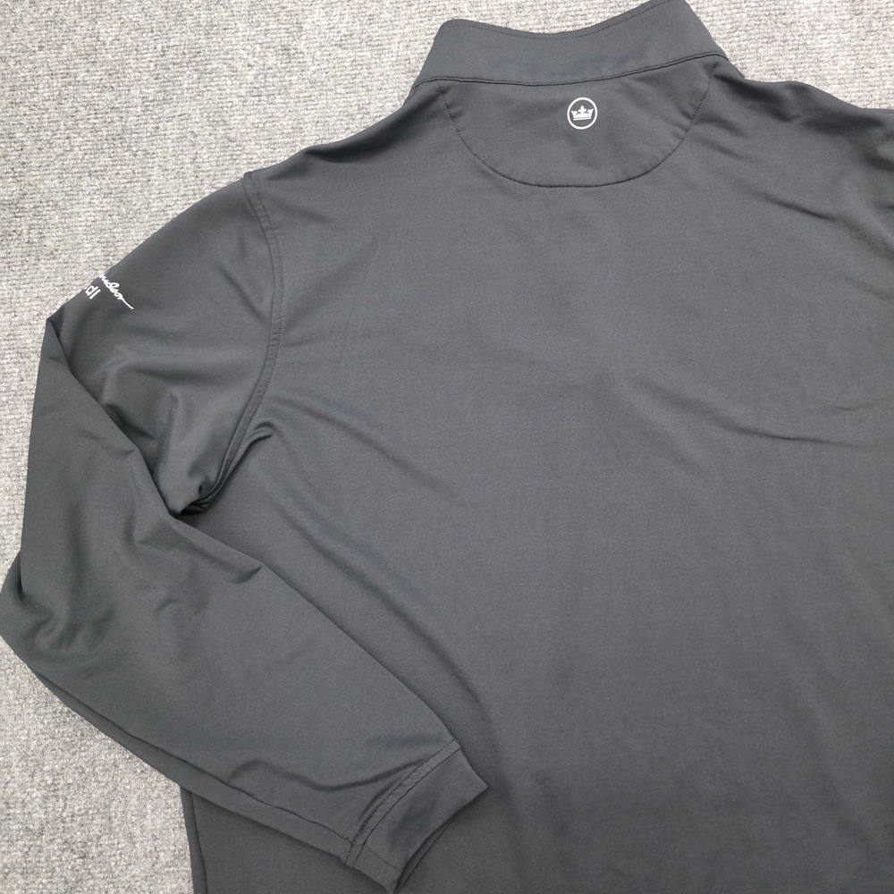 Peter Millar Audi Quarter Zip Pullover Mens XL Black Performance Golf Sweater - Picture 13 of 15